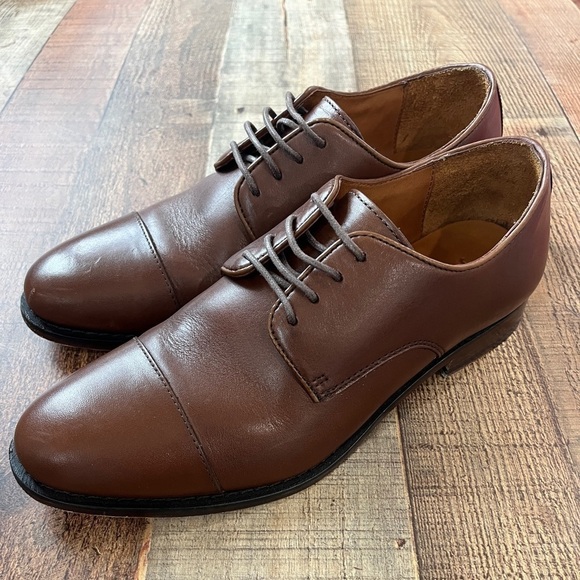 J. Crew Factory Leather cap toe shoes BS113 dark brown 7 men’s main image 5